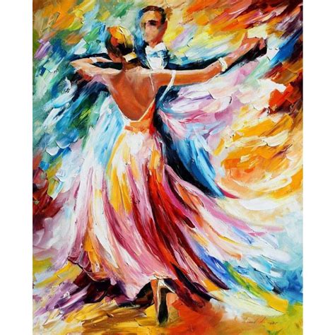 DELIGHTFUL WALTZ— Palette knife Oil Painting on Canvas by Leonid Afremov - Size 24"x30"