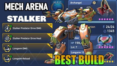 Stalker Longarm Legendary Dmg Heal Implants Mech Arena Youtube