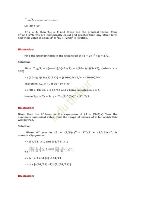 Binomial Theorem For Any Index