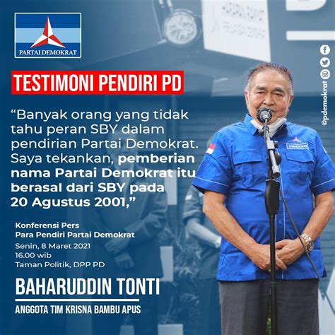 Partai Demokrat On Twitter Banyak Orang Yang Tidak Tahu Peran Sby