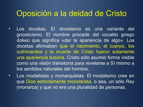 La Deidad De Cristo Ppt