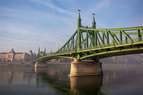 The Liberty Bridge in Budapest in Hungary, it Connects Buda and Pest ...