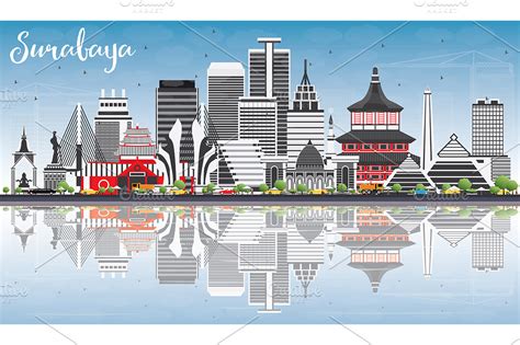 Surabaya Skyline ~ Illustrations ~ Creative Market