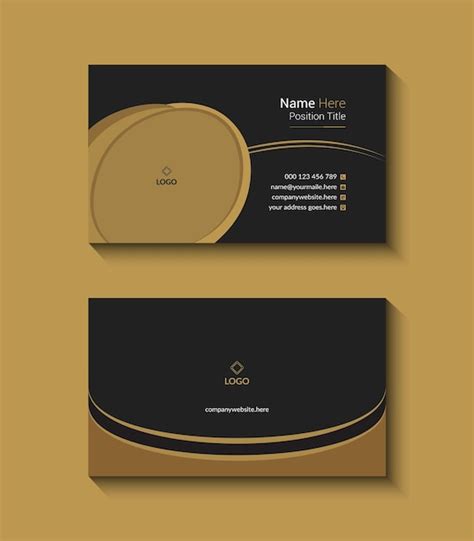 Premium Vector Yellow And Black Business Card Template