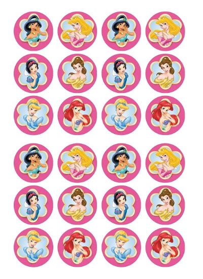 Disney Princess Edible Cupcake Toppers Viparty