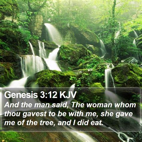 Genesis 312 Kjv And The Man Said The Woman Whom Thou Gavest To