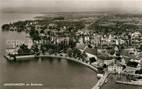 AK Ansichtskarte Langenargen Bodensee Fliegeraufnahme Seepartie