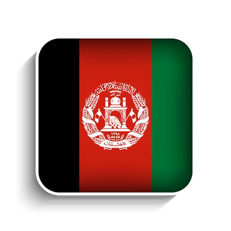 Vector Square Afghanistan Flag Icon 34603650 Vector Art at Vecteezy