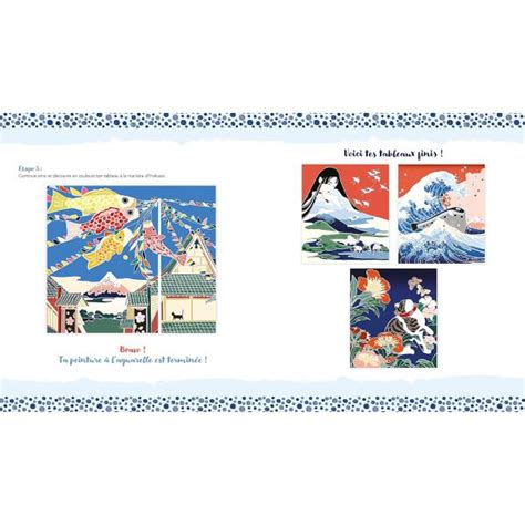 L art à la manière Hokusai Aquarelle Livre Creastore