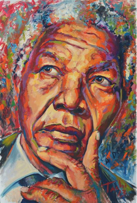 Nelson Mandela Retratos Nelson Mandela Óleo Sobre Lienzo