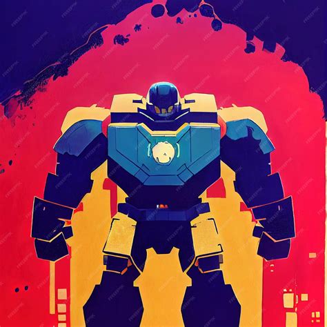 Premium AI Image | Huge robot in anime manga style art