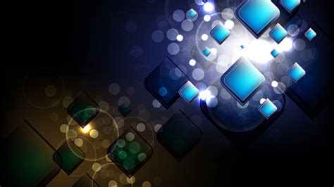 Wallpaper Digital Art Abstract Space Glowing CGI Blue Square