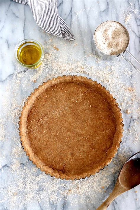 Pâte à tarte à la farine complète et à l huile d olive Del s cooking