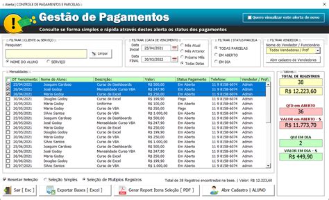 Controle De Mensalidades E Controle De Pagamentos Douglas Godoy