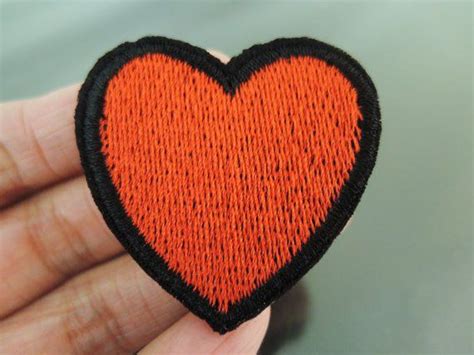 Iron On Patch Heart Patch Red Heart Love Patches Iron On Etsy Heart