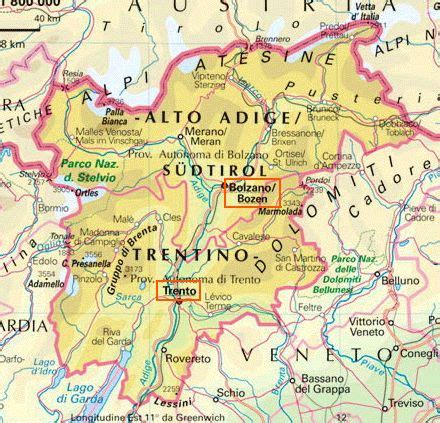 Trentino Alto Adige Alto Adige Mappa Dell Italia Mappe