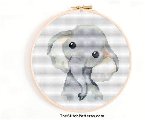 Elephant Cross Stitch Pattern Baby Cross Stitch Pattern - Etsy