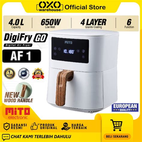 Jual Mito Air Fryer Af Liter Low Watt Garansi Resmi Shopee Indonesia