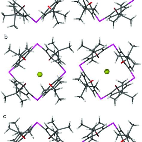 Calixarene Molecules In The Structures Of A 1b B 1b Hcl And C 1b