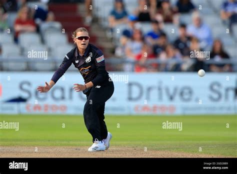 Alex Hartley bowling for Manchester Originals Stock Photo - Alamy