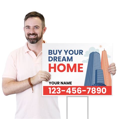 Buy Your Dream Home Custom Real Estate Yard Sign, SKU: K3-3063-H