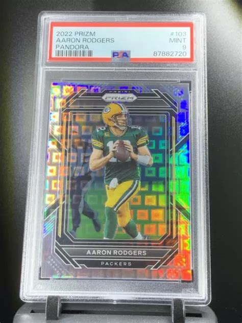 2022 Panini Prizm Aaron Rodgers Pandora Prizm400 Green Bay Packers Psa