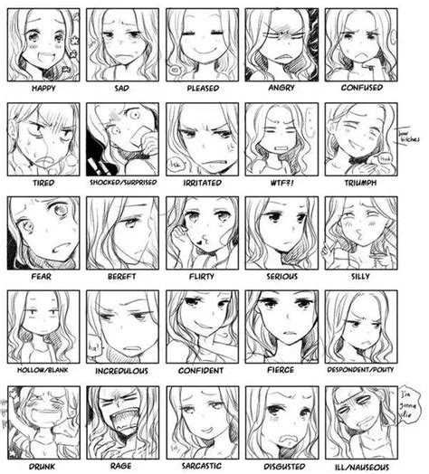 Drawing Pose Reference © Drawing Face Expressions Drawing Expressions Anime Faces Expressions