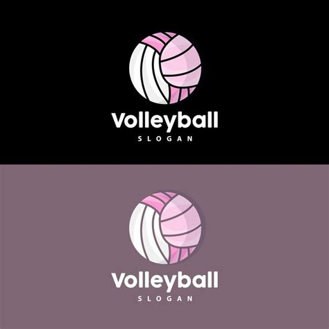 Volleyball Logo Sport Einfaches Design Welt Sport Turnier Vektor