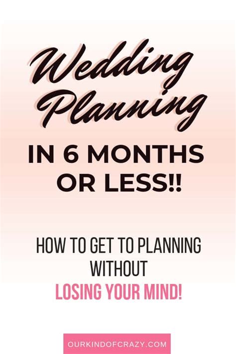 How To Plan A Wedding In 6 Months Or Less