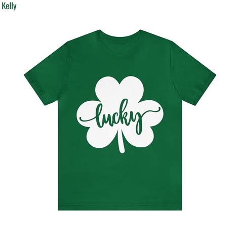 Lucky Clover St Patrick S Day Tshirt Green Unisex Eco Friendly Etsy