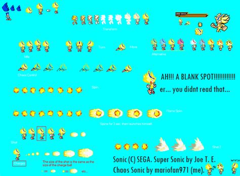 Chaos Sonic Sprites By Mariofan971 On Deviantart