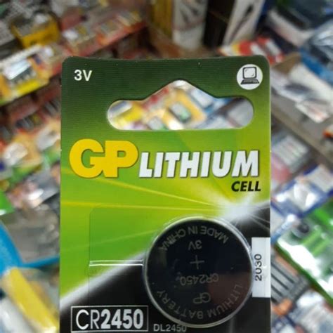 ถ่าน Gp Cr2450 3v จำนวน 1ก้อน ของใหม่ของแท้บริษัท มีฉลากภาษาไทย