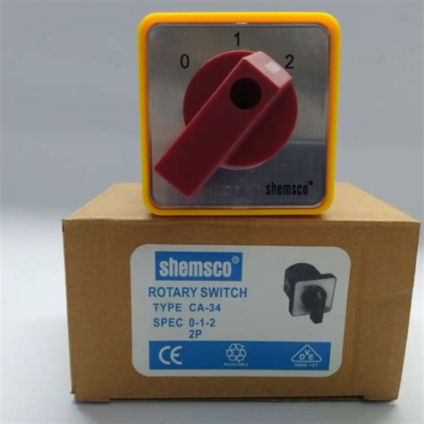 Jual SHEMSCO CA 34 20 0 1 2 Rotary Selector Switch 2P 3 Posisi Kota