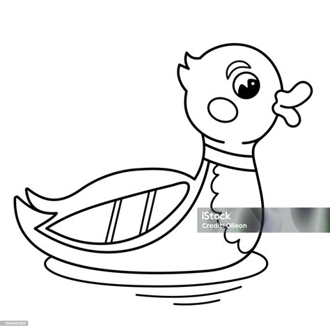 mewarnai halaman garis besar bebek kartun hewan ternak buku mewarnai