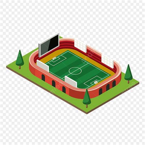 2 5d Building Vector Art PNG, 2 5d 2 5d Football Field Football ...