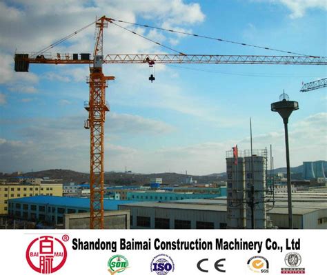 Max Capacity 5ton Lifting Equipment Jib Length 52m Tower Crane China