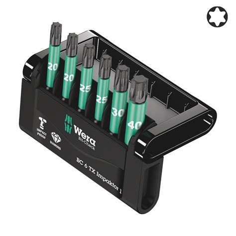 Coffret De 6 Embouts BIT CHECK Torx IMPAKTOR WERA Acbat