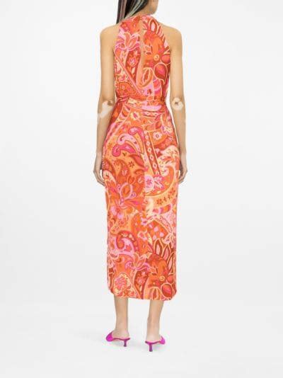 Celeste Paisley Print Midi Dress Rixo