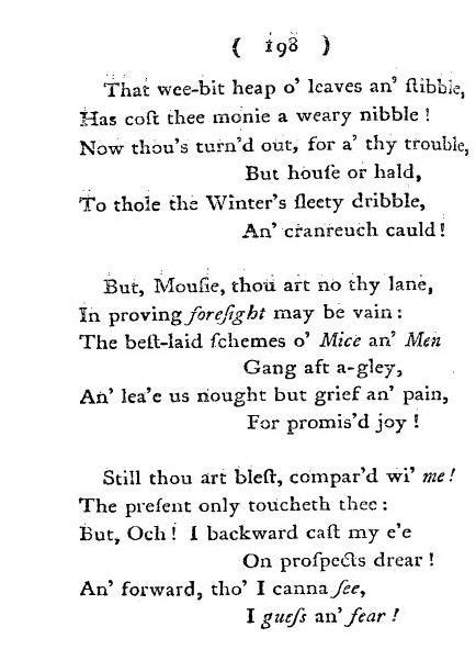 Archival Sources for ENGD18: Burns, Robert - "To a Mouse"