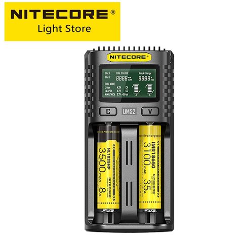 Nitecore Ums Intelligent Usb Dual Slot Battery Charger Qc Fast