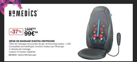 Promo Siège De Massage Shiatsu Homedics Chez Costco Icatalogue Fr