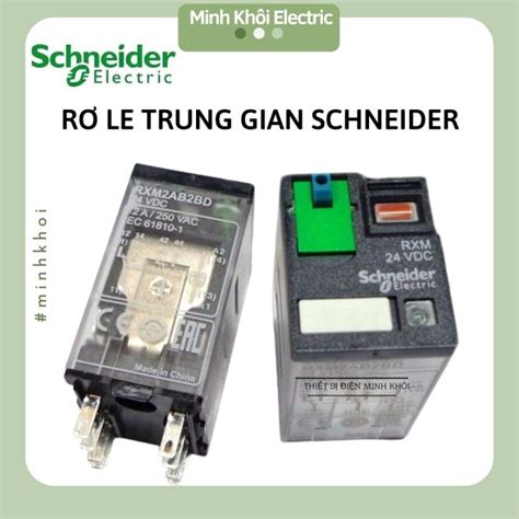 Rơ le trung gian Schneider Kèm Đế 8 chân và 14 chân RXM4LB2P7 relay