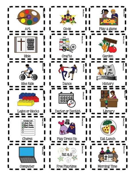 Printable Daily Homeschool Visual Schedule Cards