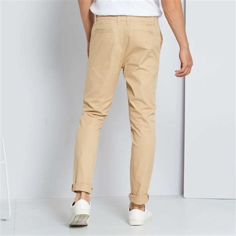 Pantalón chino slim Hombre talla S XXL BEIGE Kiabi 9 00