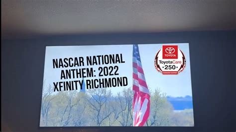 National Anthem For Nascar Xfinity Series Toyota Care Youtube