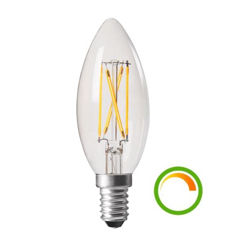 Dimmbare Led Gl Hbirne E W Mit Filament Warmwei