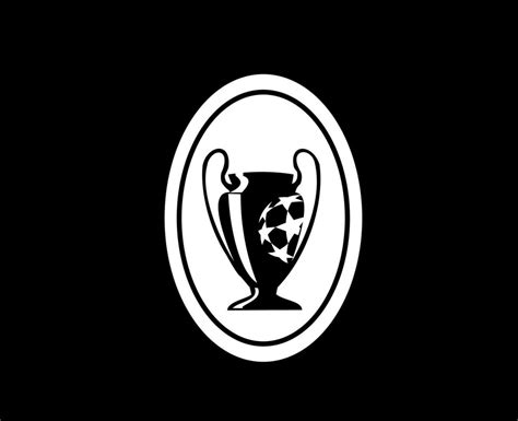 Champions League Europe Trophy Logo White Symbol Abstract Design Vector