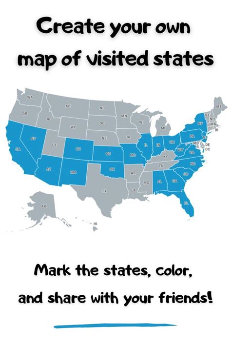 Visited States Map Generator Video Map Interactive Map Create