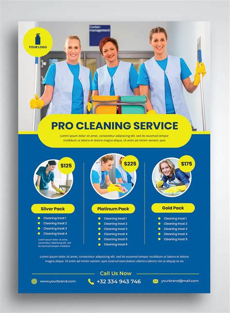 Cleaning Service Flyer Template PSD | Cleaning service flyer, Free ...