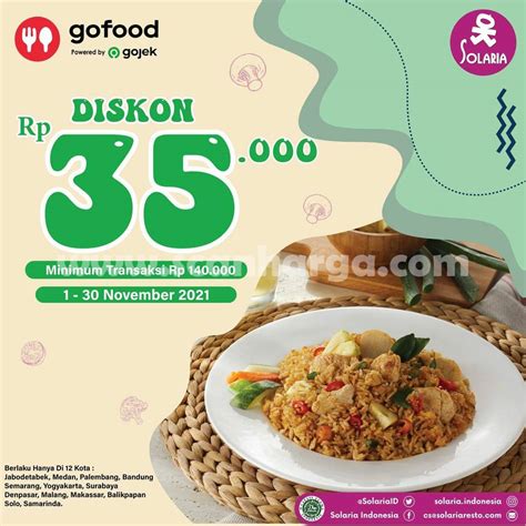 Promo SOLARIA GOFOOD Diskon Hingga Rp 30 000 SoPasti